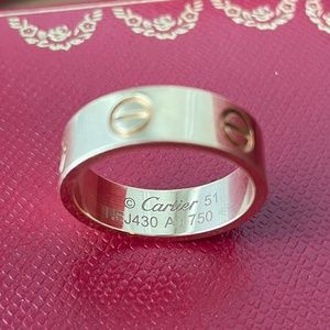 CARTIER 18K Yellow Gold 5.5mm LOVE Ring 51 5.75